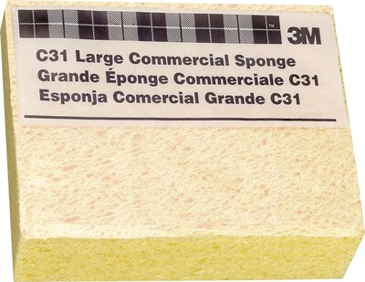 3M™ Commercial Size Sponge, 6" x 4.25" x 1.625", 24/CT