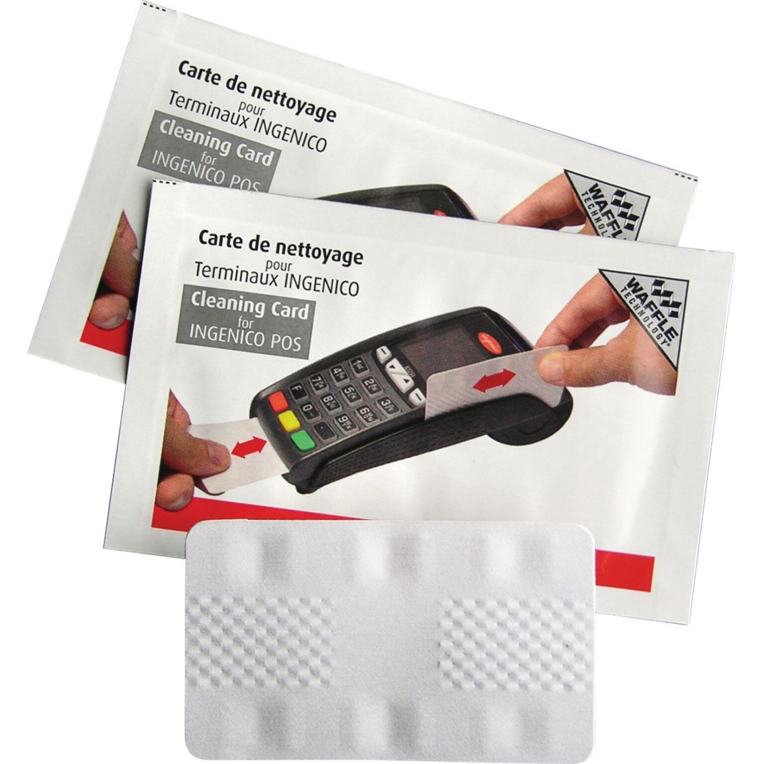Ingenico Waffletechnology Card Terminal Cleaning Card, 40 Cards/Box