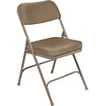 NPS Vinyl Padded Folding Chairs, Beige/Beige (3201)