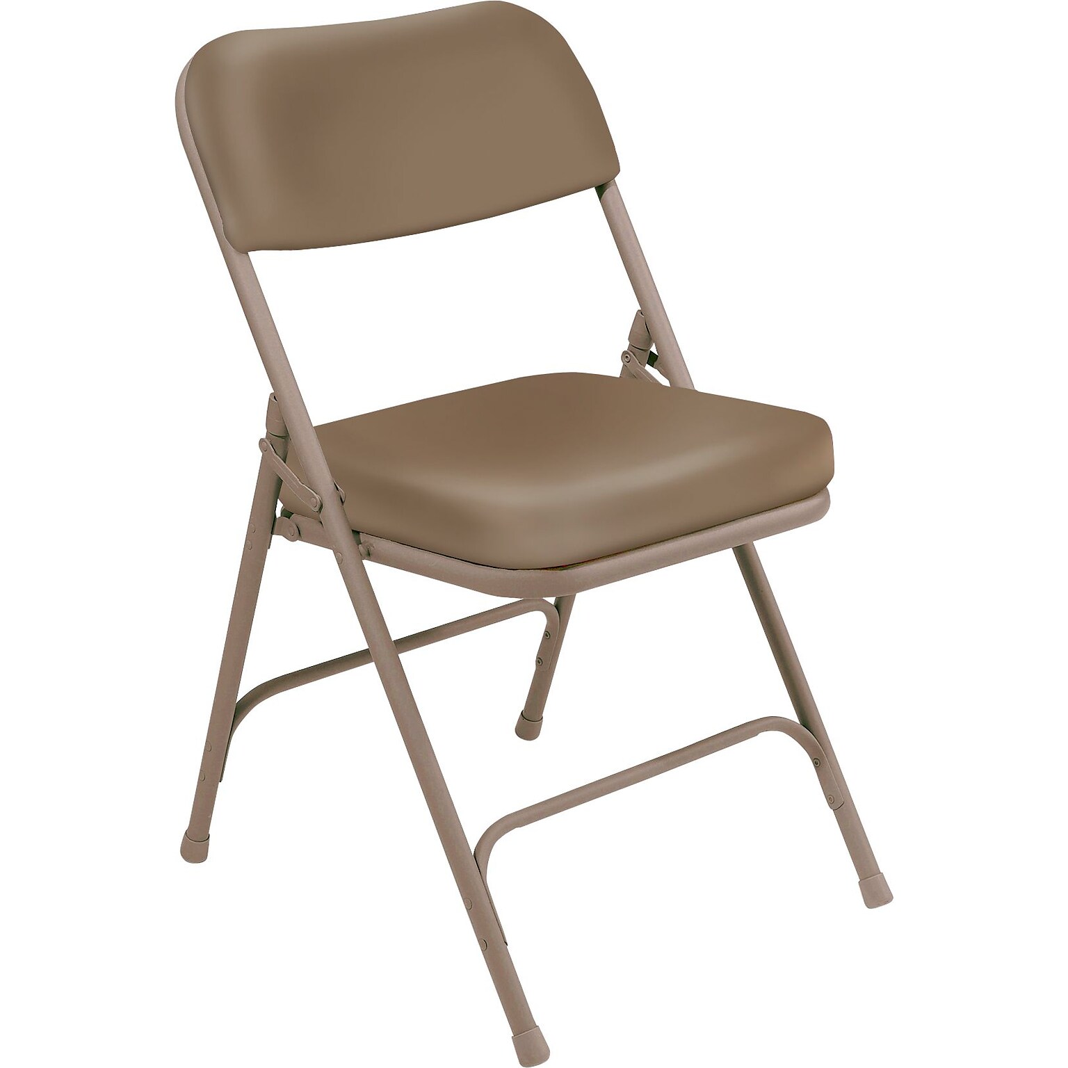 NPS Vinyl Padded Folding Chairs, Beige/Beige (3201)