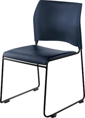 NPS 8700 Series Cafetorium Stack Chair, Blue Vinyl Seat/Blue Backrest (8704-10-04)