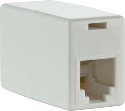 Power Gear 76190 In-Line Coupler Telephone Adapter, White