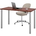 Bestar® 24x48 Table with Square Metal Legs; Bordeaux