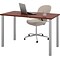 Bestar® 24x48 Table with Square Metal Legs; Bordeaux