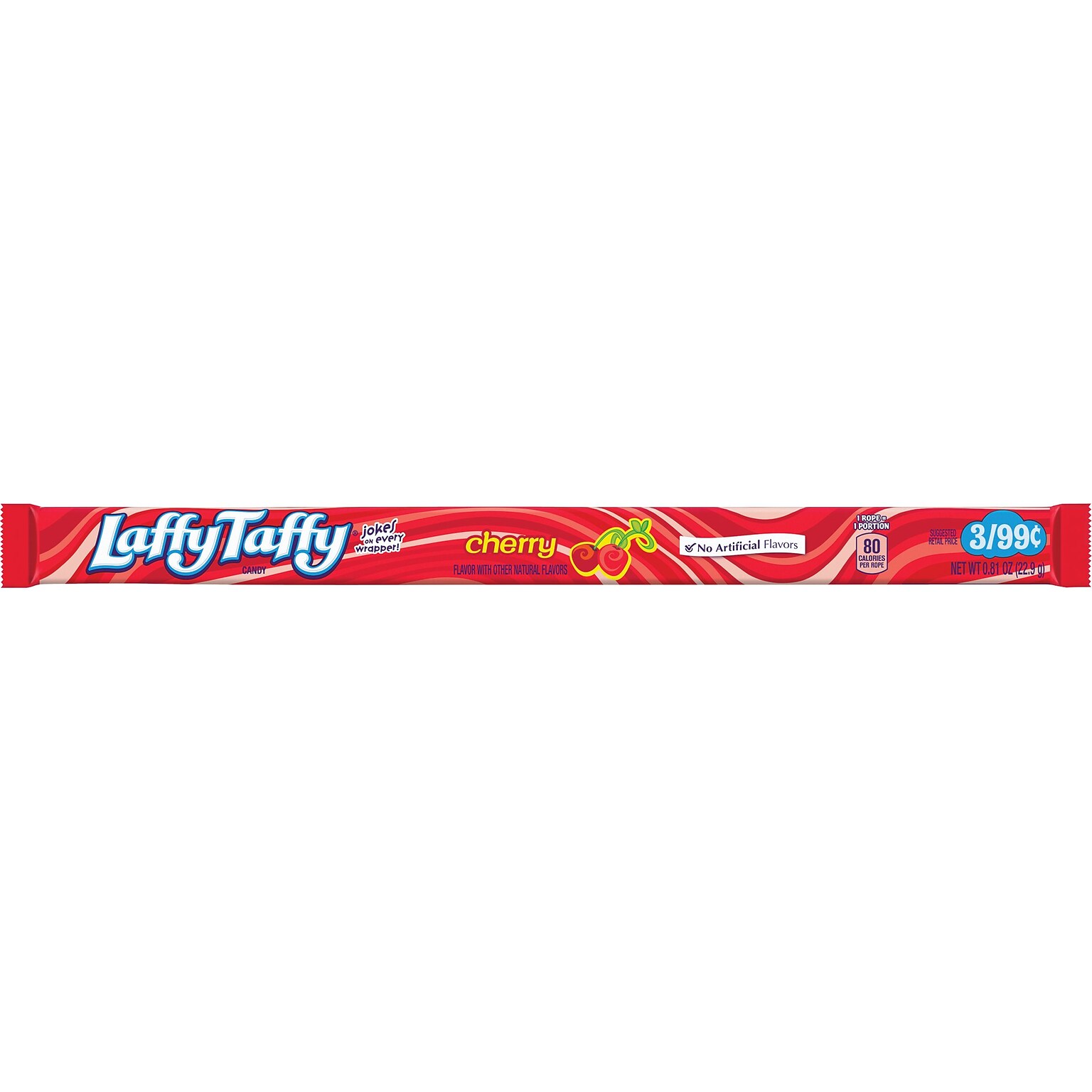 Laffy Taffy® Rope; Cherry, 0.81 oz., 24 Ropes/Box