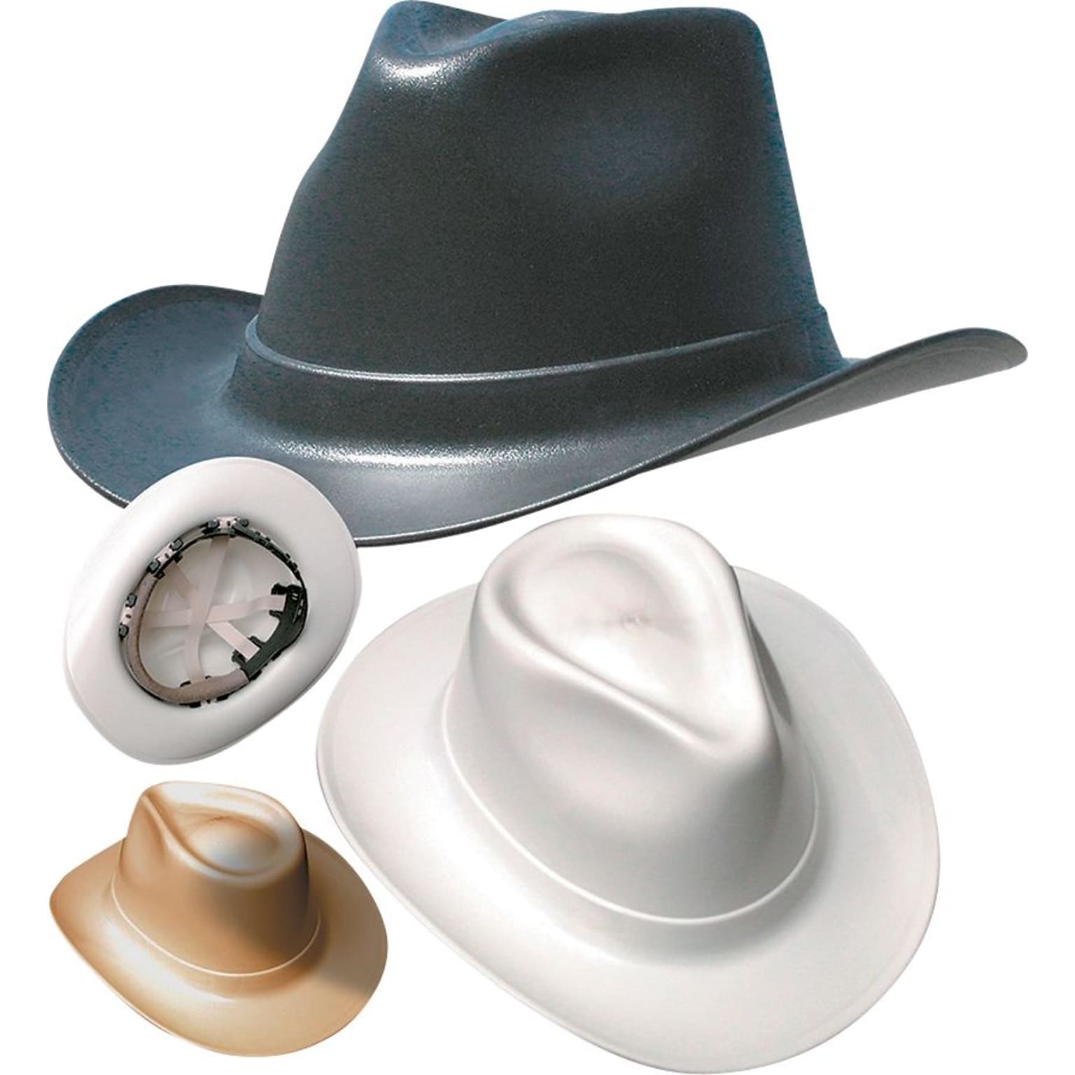 OccuNomix 6-Point Ratchet Suspension Full Brim Hard Hat, Tan (VCB200T)