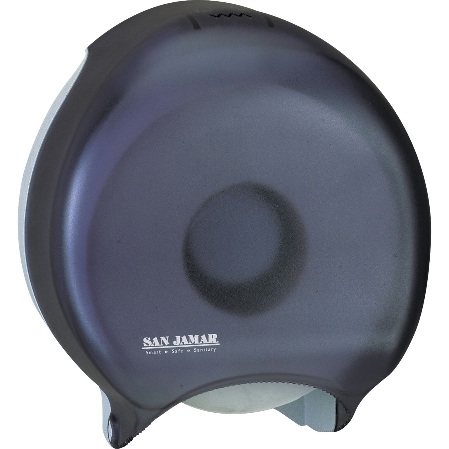 San Jamar Single Jumbo Bath Tissue Dispenser, Plastic, Transparent Black Pearl (SAN R2000TBK)