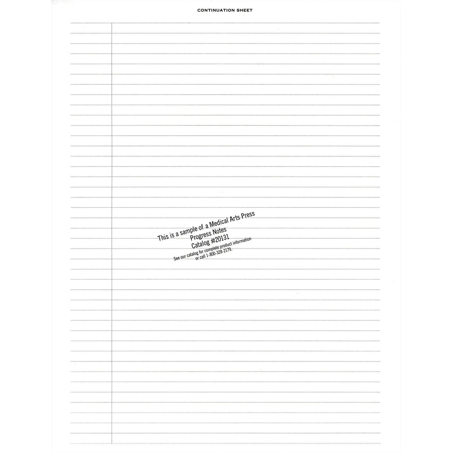 Medical Arts Press® Continuation Notes, White, No Punch Option