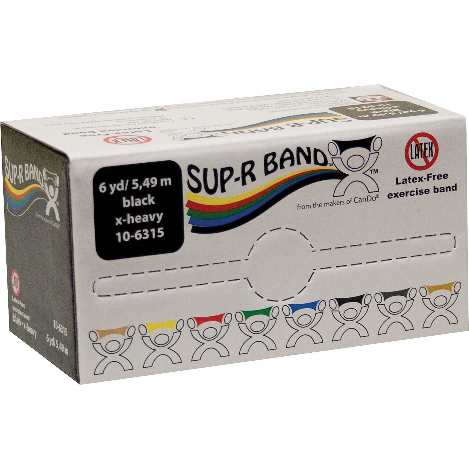 Sup-R Band® Latex-Free Exercise Band; Black, X-Heavy, 6 Yard