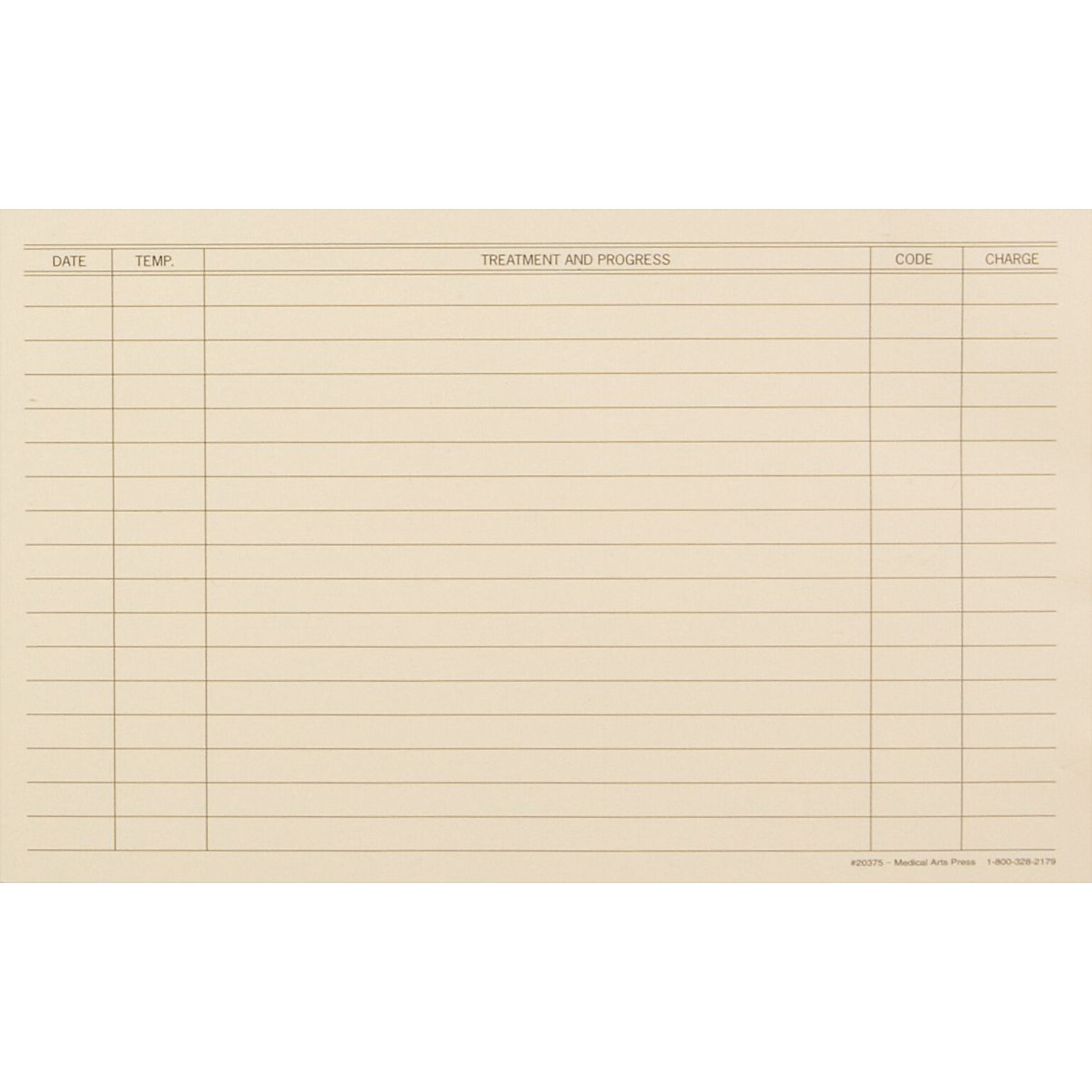 Medical Arts Press Compact Animal Record Card, Vaccine Record (20375)