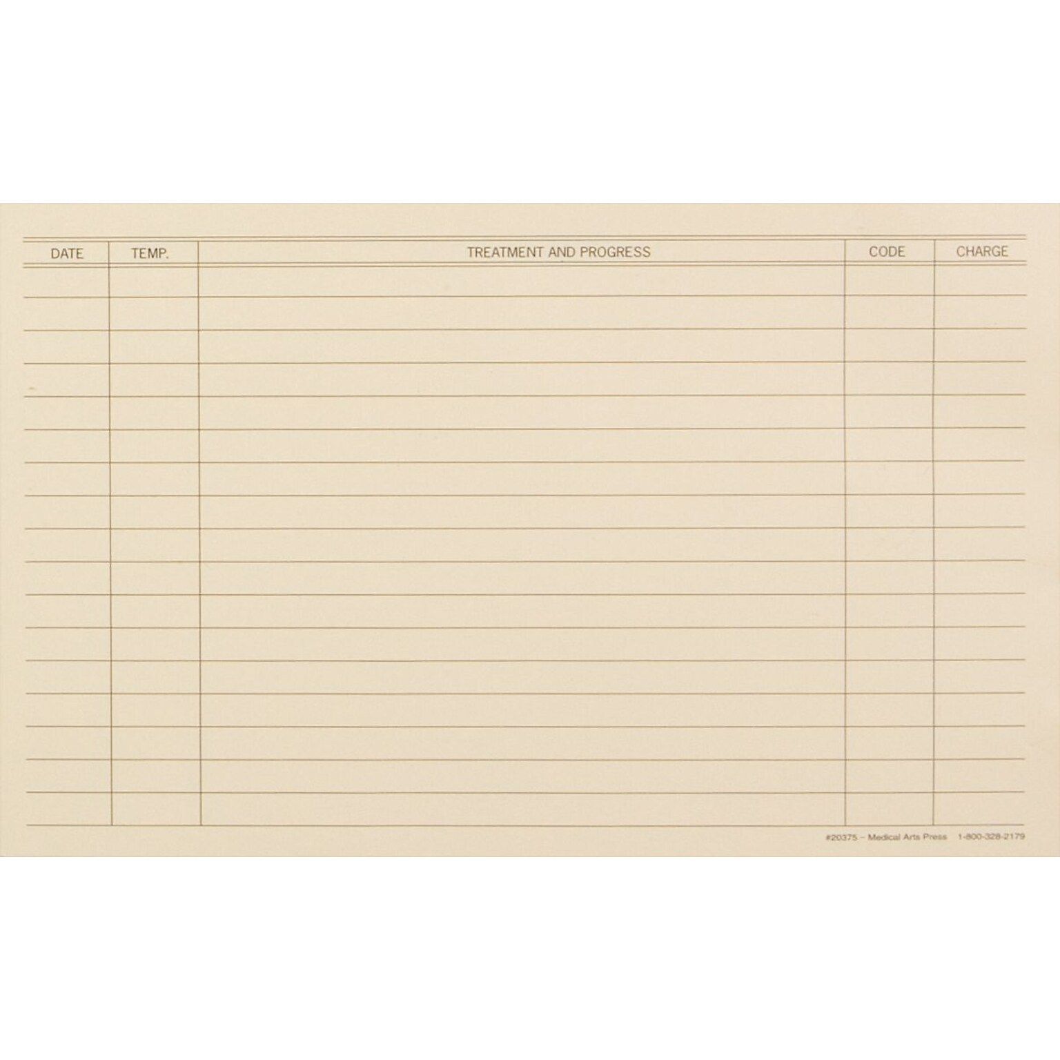 Medical Arts Press® Compact Animal Record Card, Vaccine Record