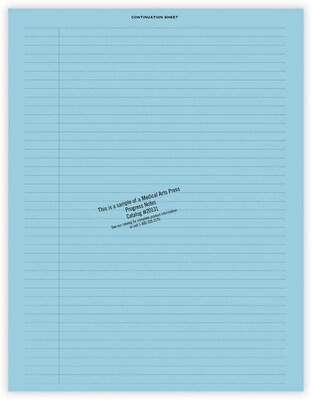 Medical Arts Press® Continuation Notes, Blue, No Punch