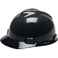 Mine Safety Appliances V-Gard Polyethylene 4-Point Ratchet Suspension Short Brim Hard Hat, Black (492559)