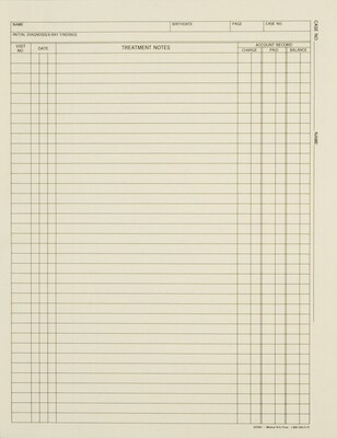Medical Arts Press Treatment Notes, 1-Part, Buff, 8 1/2 x 11, 250/Pack