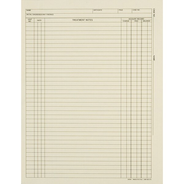 MAP® Treatment Notes, 1-Part, Buff, 8 1/2 x 11, 250/Pack