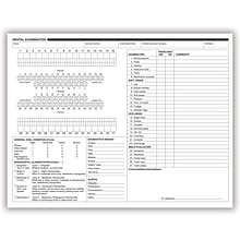 Medical Arts Press® Dental Exam Chart,  White