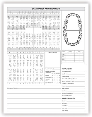 Medical Arts Press® Dental Registration and Treatment Form,  4-Pages