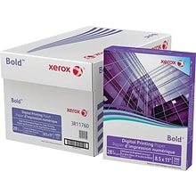 Xerox 8 1/2 x 11 Bold Digital Paper, 28 lbs., 500 Sheets/Ream, 8 Reams/Carton (3R11760)
