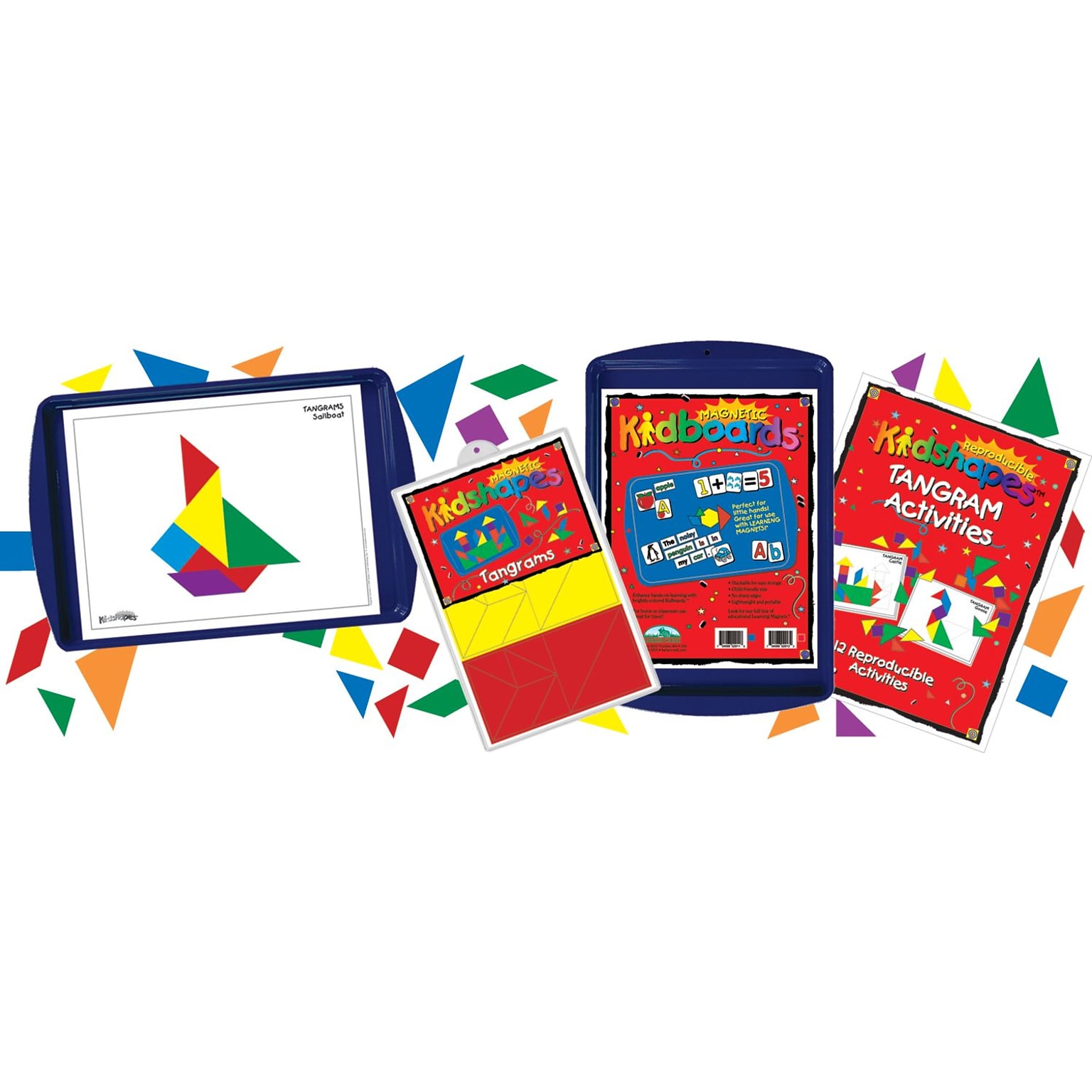 Barker Creek Learning Magnets Tangram Activity Kit, 44/Set (LM2325)