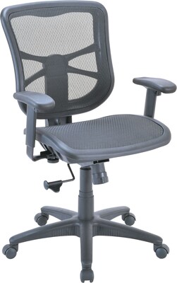Alera® Elusion Mid-Back Mesh Task Chair with Mesh Seat, Black