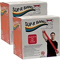 Sup-R Band® Twin-Pak® Latex-Free Exercise Band; Red, Light, 100 Yard