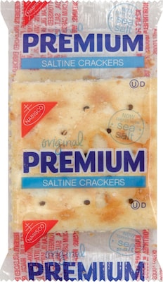 Nabisco Premium Saltine Crackers, 0.20 oz, 2-Crackers Pack/500 Carton