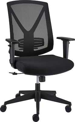 Quill Bonley Task Chair, Mesh, Black, Seat: 19.6W x 18.11D, Back: 18.9W x 22.6H