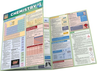 QuickStudy Chemistry Nonmagnetic Charts, 8.5" x 11", 3/Pack (9781423230298)