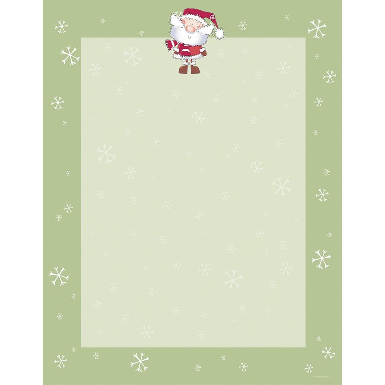 Great Papers® Holiday Stationery Merry Christmas Santa , 80/Count