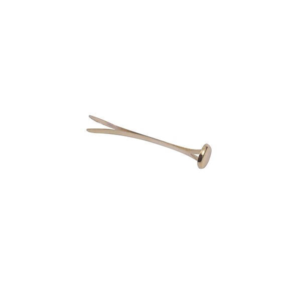 Officemate Round Prong Fasteners, 1.5 Shank, Brass - 100 pack