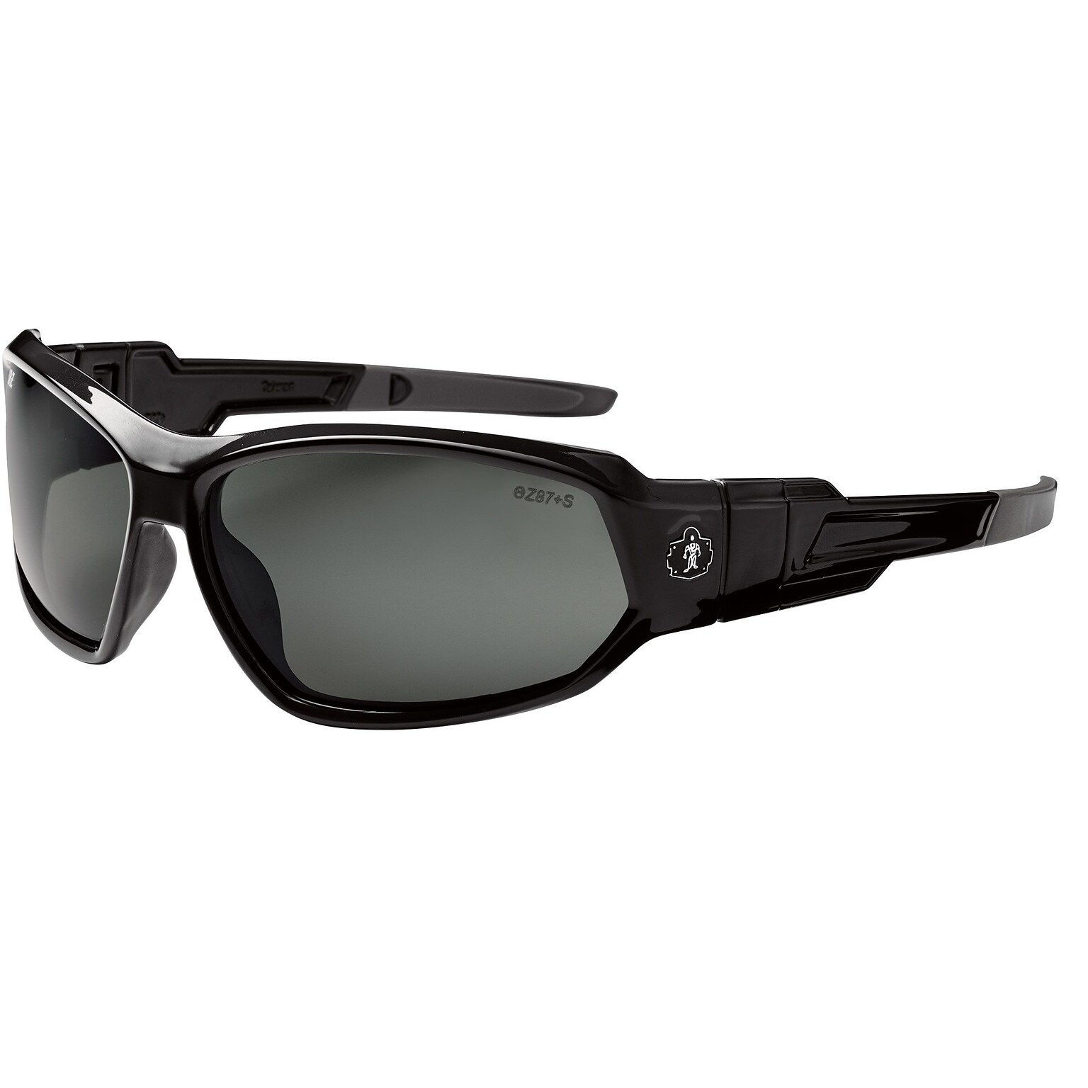 Ergodyne® Skullerz® LOKI-PZ Polarized Safety Glasses / Goggles, Black, PZ Smoke Lens