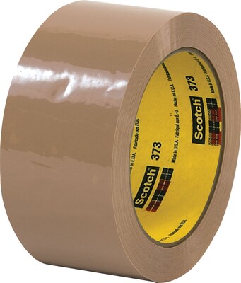 Scotch® #373 Hot Melt Packing Tape, 2x55 yds., Tan, 36/Case