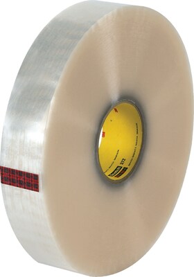 3M #372 Hot Melt Packing Tape, 2x1000 yds., Clear, 6/Case