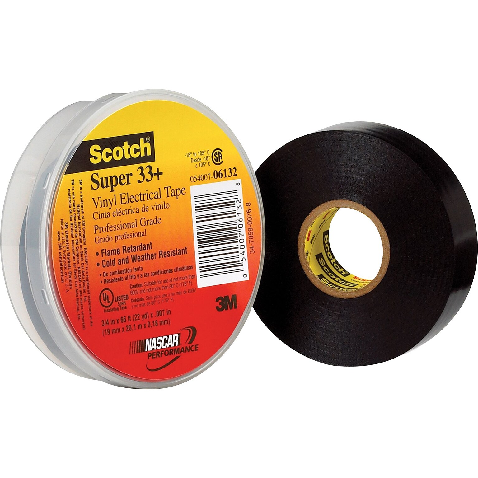 Scotch® Electrical Tape, Premium, 3/4x66, 10/Case