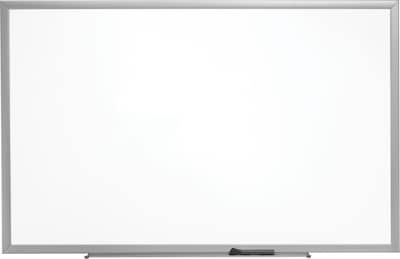 Staples Standard Melamine Whiteboard, Aluminum Finish Frame, 4W x 3H