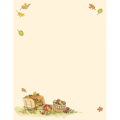 Great Papers® Holiday Stationery, Harvest Apples, 80/Count