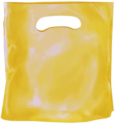 Revolution 18 x 15 x 4 Plastic Shopping Bags, Yellow, 500/Carton (L08YL)