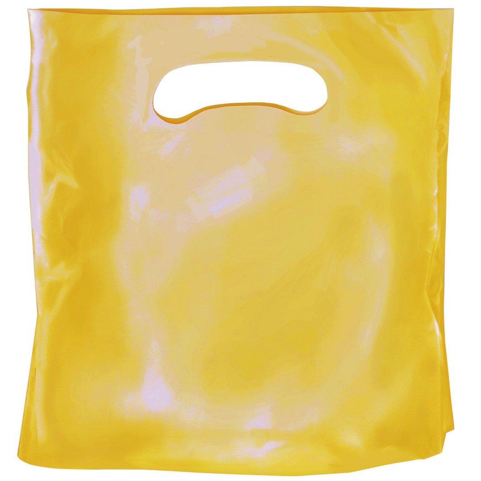 Revolution 18 x 15 x 4 Plastic Shopping Bags, Yellow, 500/Carton (L08YL)