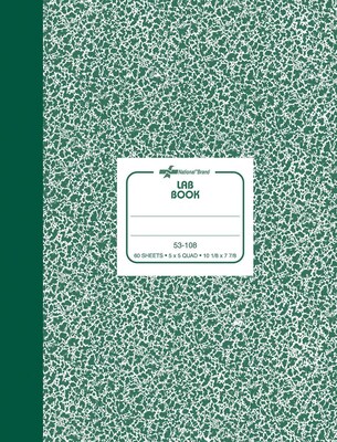 National Brand Laboratory 1-Subject Composition Notebooks, 7.875" x 10.125", Quad, 60 Sheets, Green (RED53108)