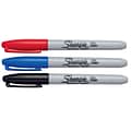 Sharpie Permanent Markers, Fine Tip, Assorted Inks, 3/Pack (30173)