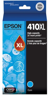 Epson T410XL Black/Cyan/Magenta/Yellow High Yield Ink Cartridges, 4/Pack