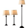 Catalina Floor and Table Lamp Combo; Black