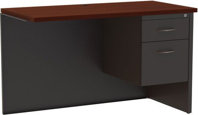 Quill Brand® Modular Right Return, 24"W x 48"D x 29.5"H, Mahogany (LLR79154)