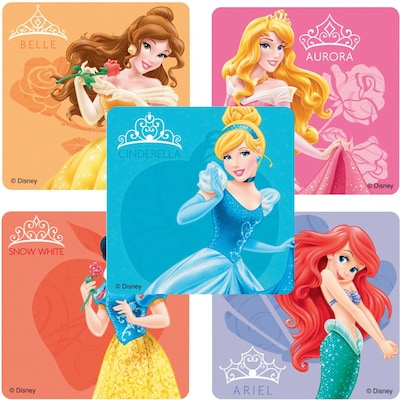 SmileMakers® Disney Princess Stickers; 2-1/2”H x 2-1/2”W, 100/Box