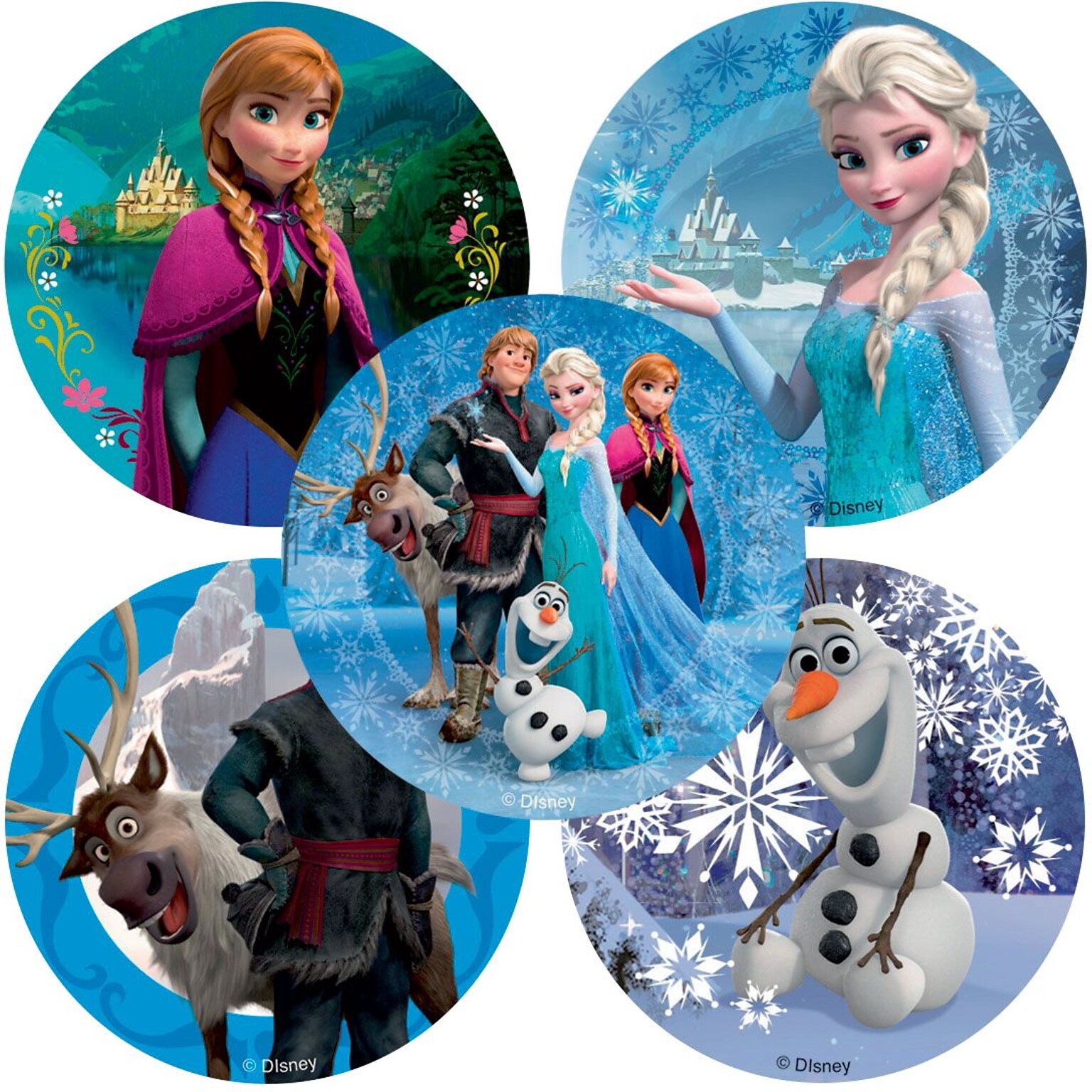 SmileMakers® Frozen Movie Stickers; 2-1/2”H x 2-1/2”W, 100/Box