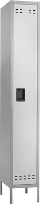 Safco® 78H x 12W x 18D Heavy-Gauge Steel Single Tier Locker; Two-Tone Gray