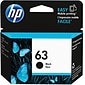HP 63 Black Standard Yield Ink Cartridge (F6U62AN#140), print up to 170 pages