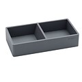 Poppin Softie This + That 2 Compartment Silicone Accessory Tray, Dark Gray (103077)