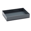 Poppin 1 Compartment Stackable Plastic Accessory Tray, Dark Gray (102708)