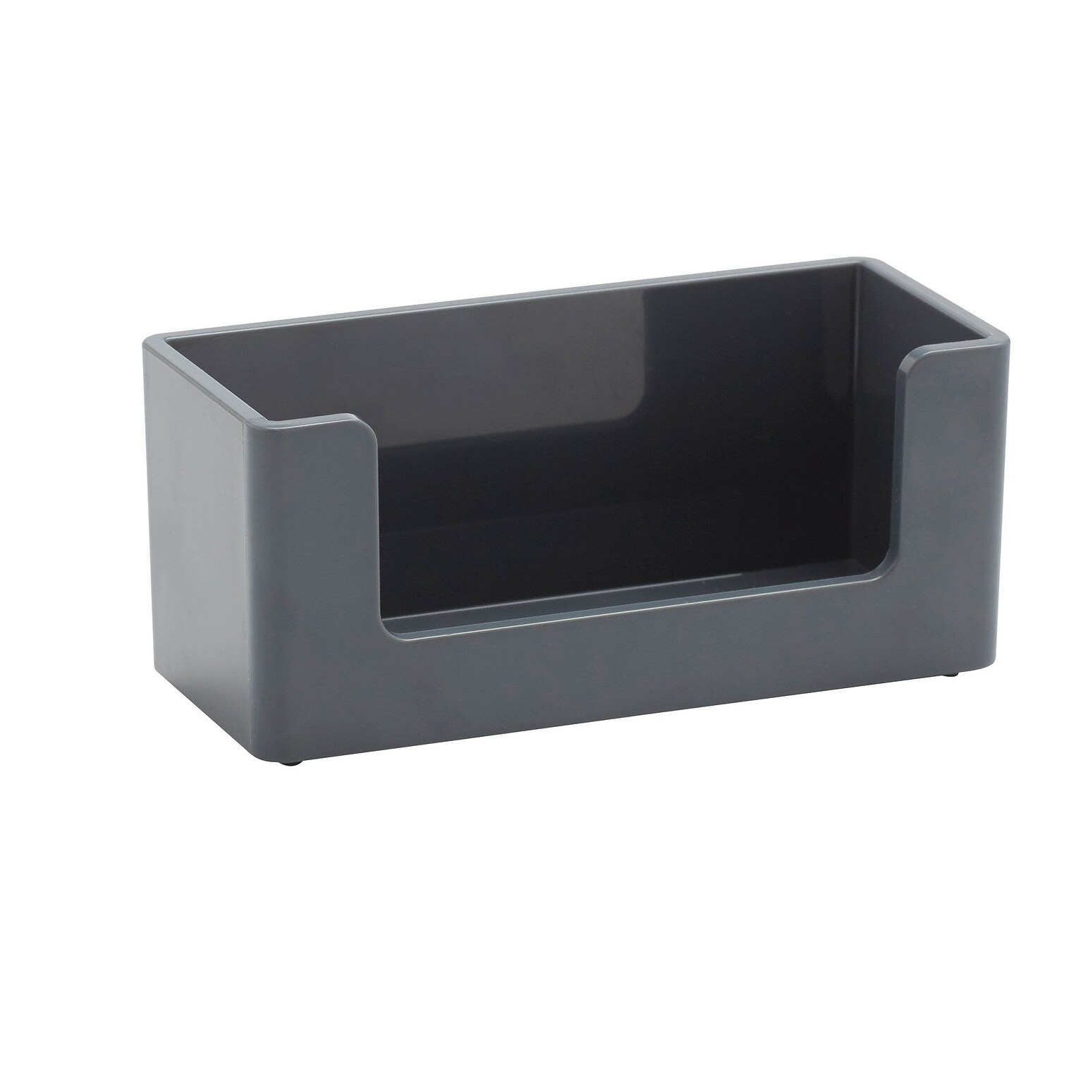 Poppin, Business Card Holder, Dark Gray (102741)